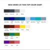 tank top color chart - Twenty One Pilots Band Store